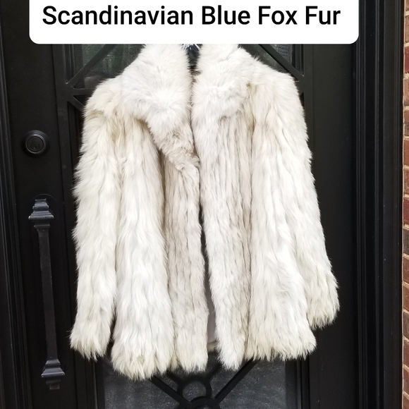 Vintage Scandinavian Blue Fox Fur Coat - Picture 2 of 15